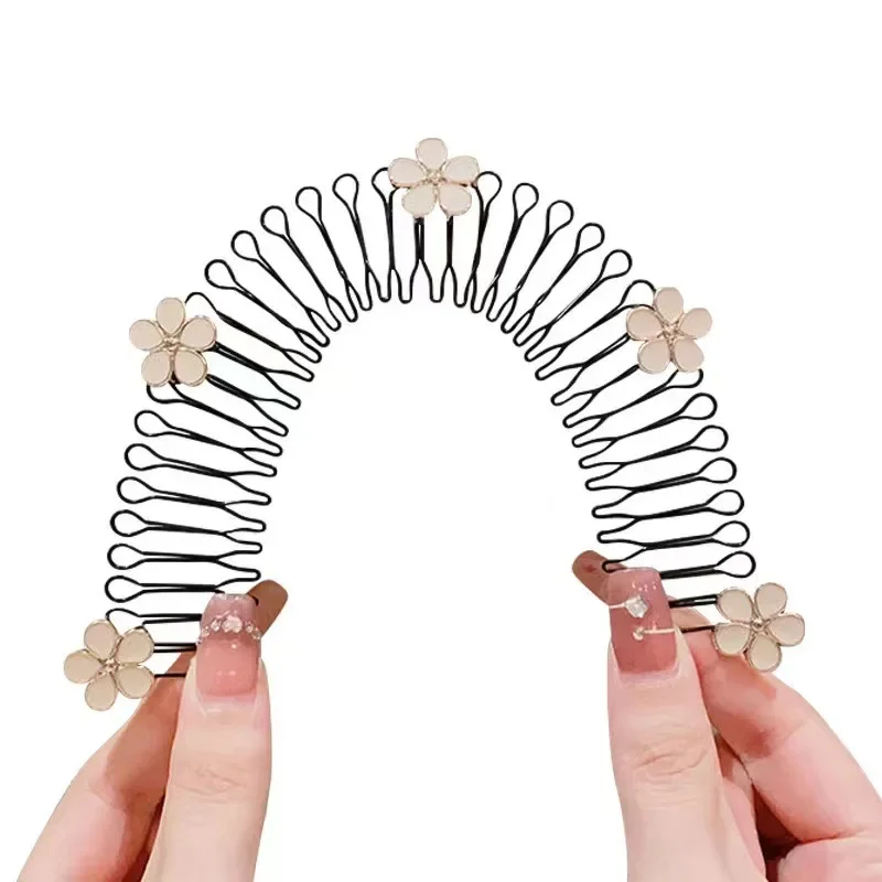 Camellia Lala Hair Comb Female Hair Broken Hair Finishing Artifact Invisible Insertion Comb Back of Head Front Forehead Headband