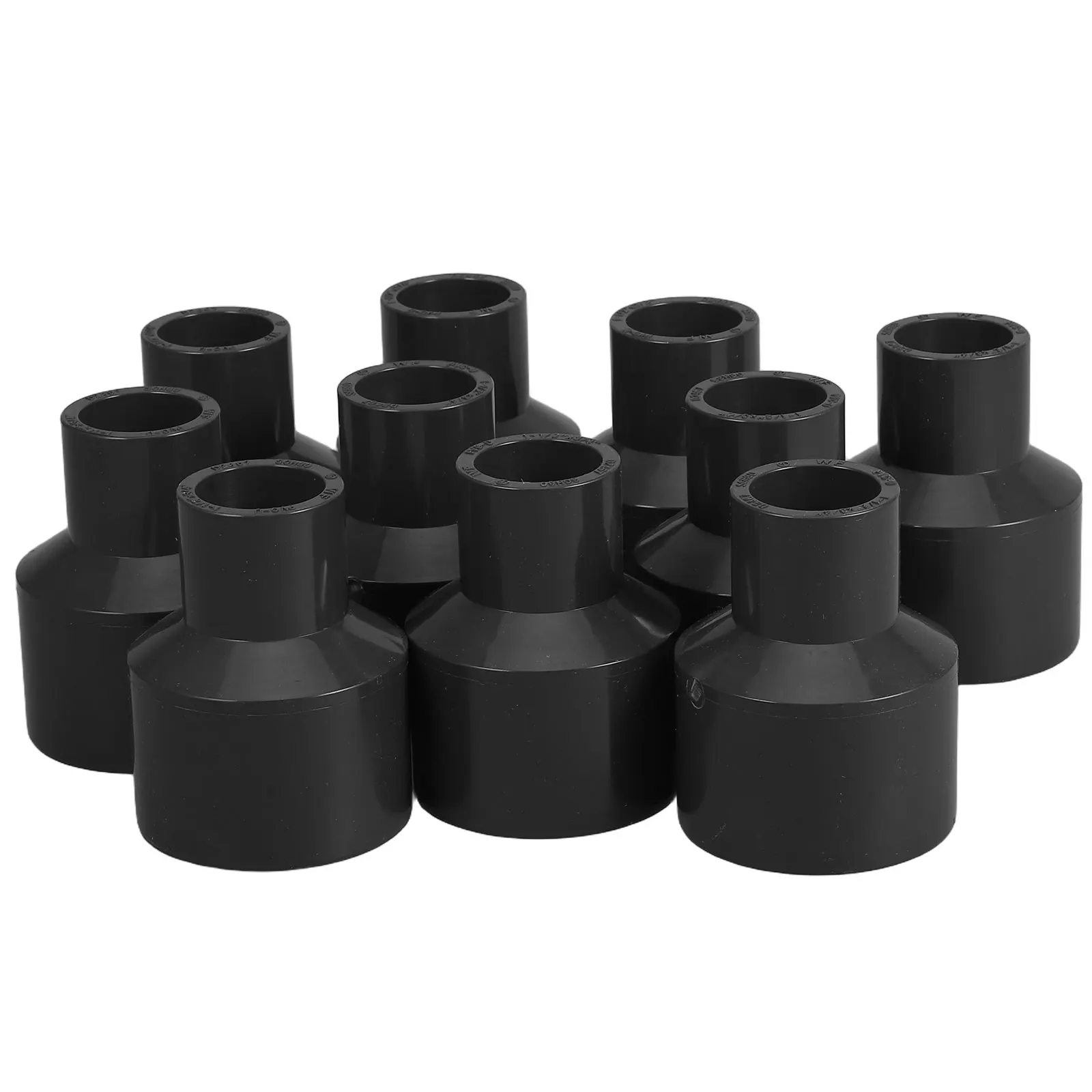 

10pcs Reducing Joint SCH80 PVC Material High Pressure Dust Collection Fit Hose Connector Tube Fitting Adapter