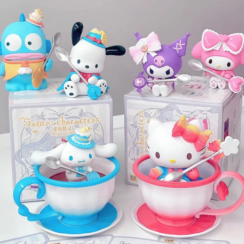 10cm Sanrio Character Peripheral Kuromi Mymelody Cinnamorol Pochacco Toys Collection Decoration ornamnet birthday friends gifts