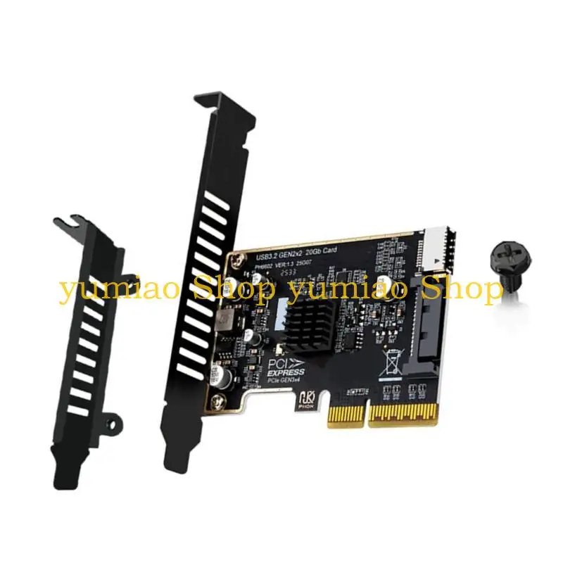 587b-4-層回路-usb-32-gen-2-フロントパネルカード-pcie-4x-から-type-c-20gbps-用
