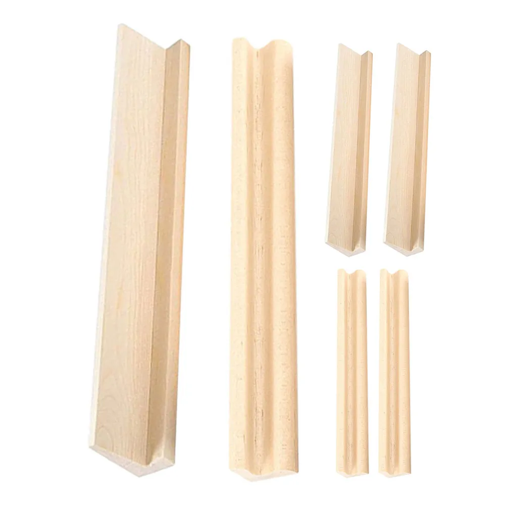 6Pcs Wooden Decorative Domino Base Set DIY Craft Trays Alphabet Holders Durable for Home Office Display Chess Board for Kids