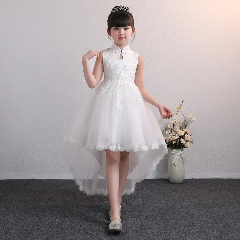 Chinese Style Flower Girl Dresses for Weddings Sleeveless Kids Dresses for Girls Summer Children Girls Party Dress 3-12 Years