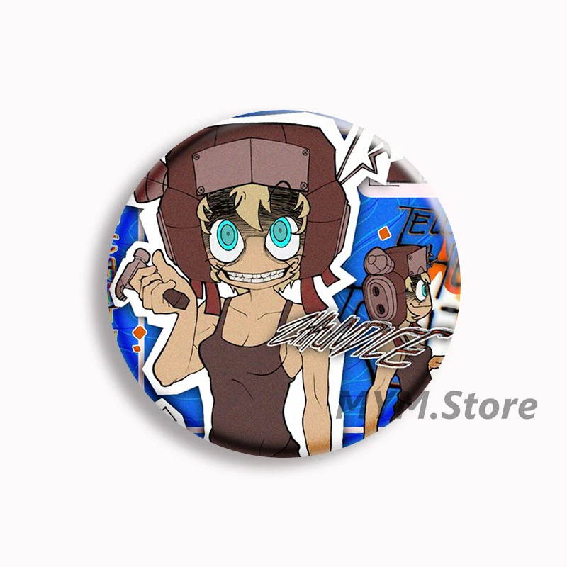 Psychopomp GOLD Anime Button Pin Game PSYCHOPOMP Funny Meme Brooch Badge Bag Decor Jewelry Gamer Fans Collect Friends Gifts view 3