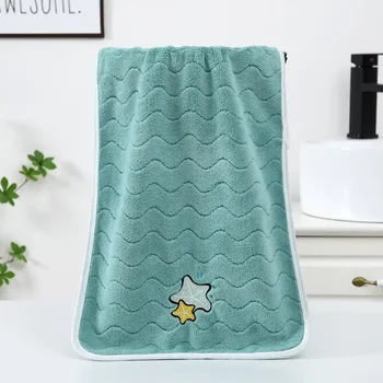 Asciugamani da bagno per bambini in cartone animato morbido velluto corallo asciugamano per il viso del bambino asciugamani da doccia assorbenti per la casa per bambini 50x25cm