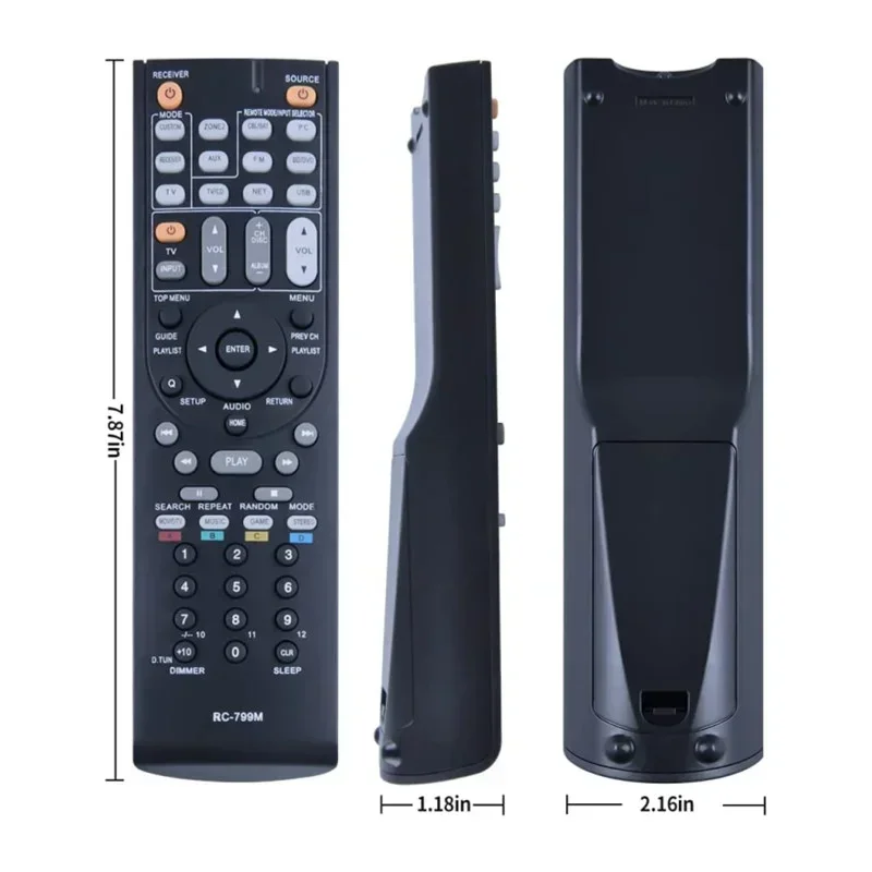 

Suitable for Onkyo AV HT-R391 HT-R558 HT-R590 HT-R591RC-834M RC-737M RC-812M RC-801M RC-840M RC-837M RC-799M Remote Control