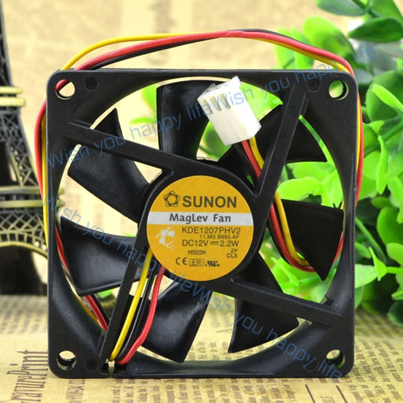 L... 1PCS New for KDE1207PHV2 12V 2.2W 3-wire CPU server Silent fan #rt