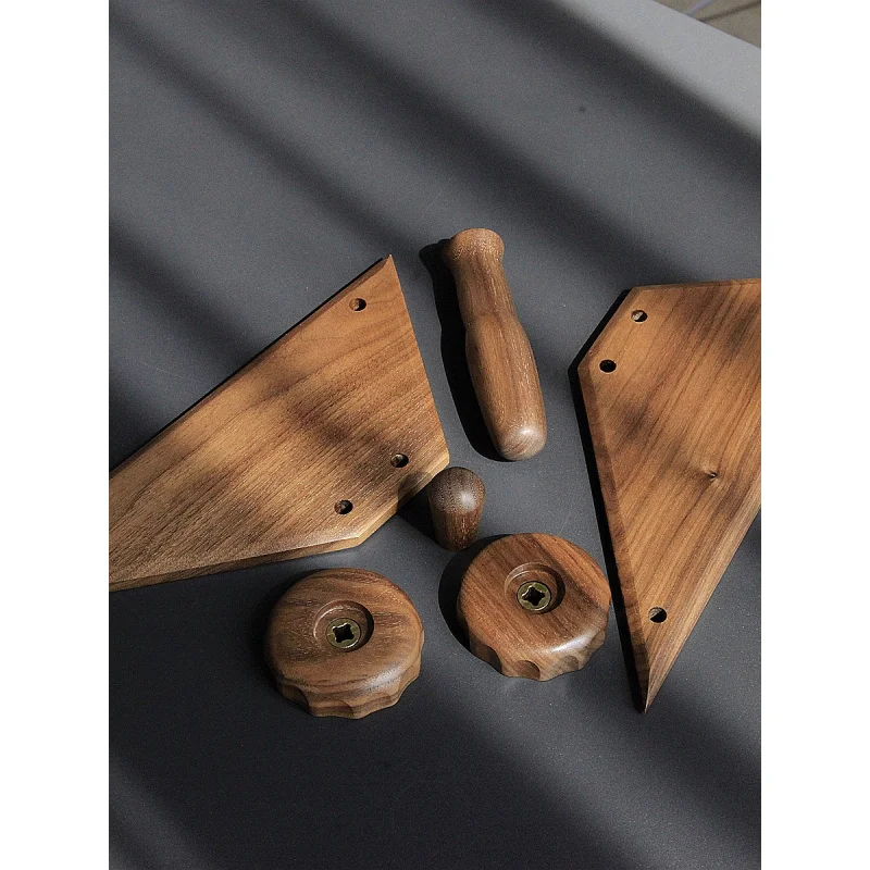 

For Aibao CREM ONE coffee machine high-end black walnut solid wood modified parts 6-piece set custom handle knob lever