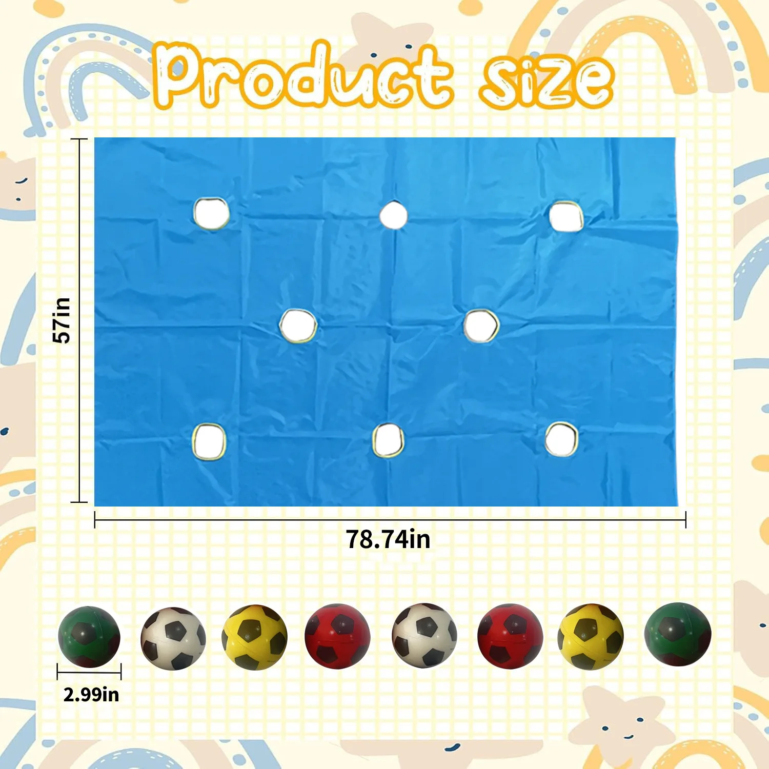 1PC ทีมอาคารสหกรณ์ Hole Tarp เกมสําหรับเด็กผู้ใหญ่โรงเรียนกลางแจ้งกลุ่มกิจกรรมเกมปาร์ตี้ของขวัญวันฮาโลวีนคริสต์มาส