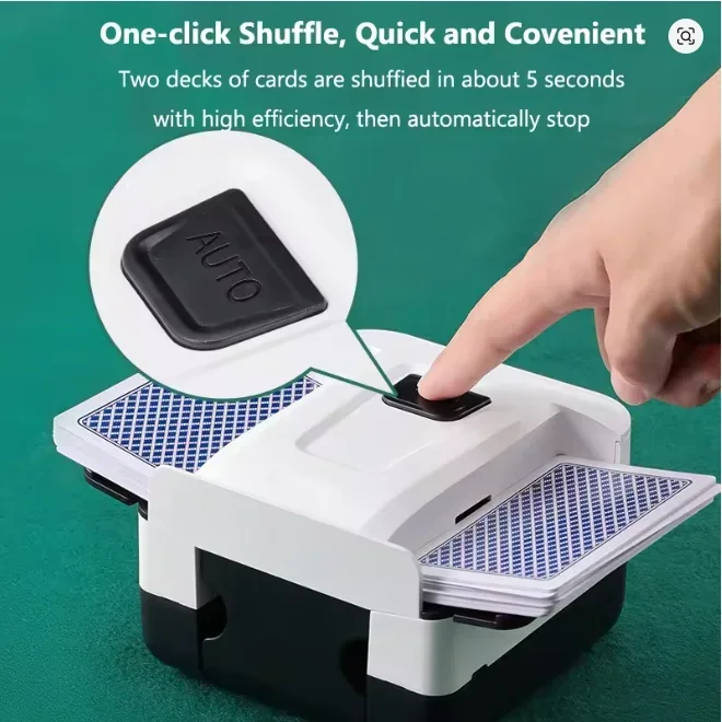 Rechargeable Automatic Card Shuffler Electric Poker Card Shuffling Machine Device For Party Games Family Gatherings Card Games
