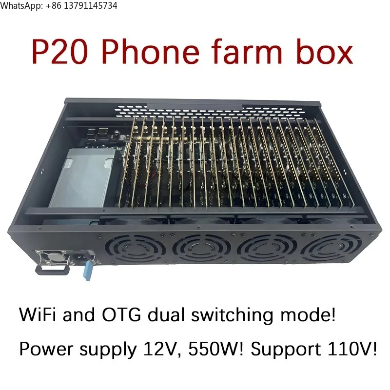 

Double Cut Mobile Phone Breeding Chassis P20 Control Equipment Farm Box Host for Phone