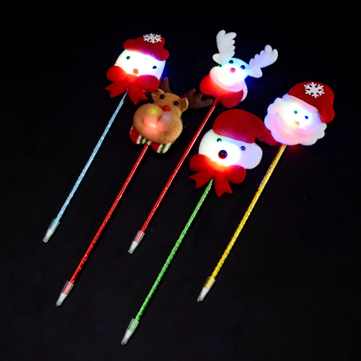 

5PCS LED Christmas Style Luminous Pens Party Prop for Christmas Festival (Random Color and Style)
