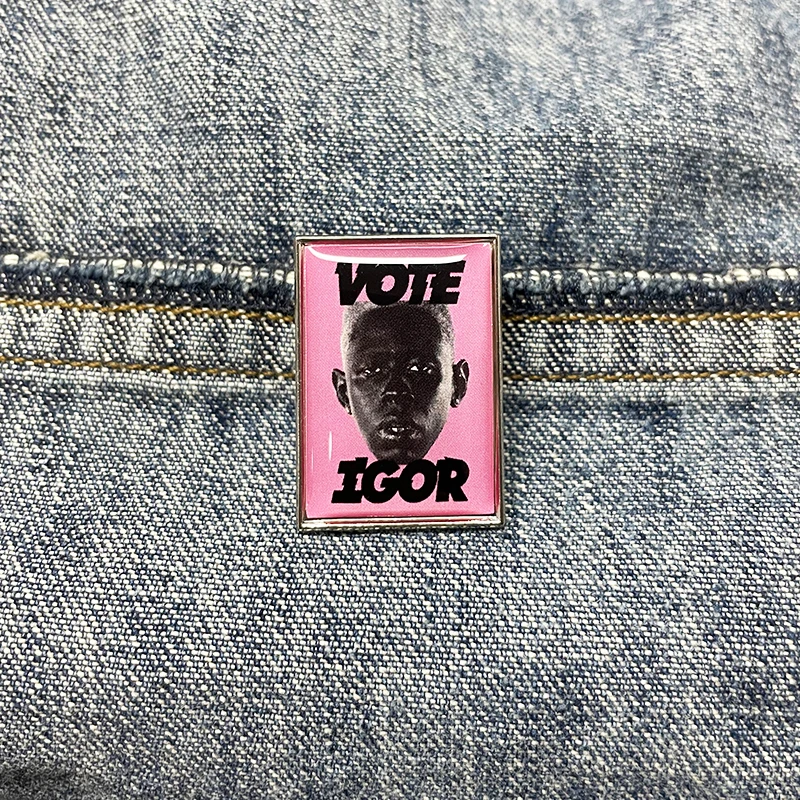 Pink Poster Art Enamel Pin Hip Hop Rap Music Album Badge Jewelry Backpack Accessories