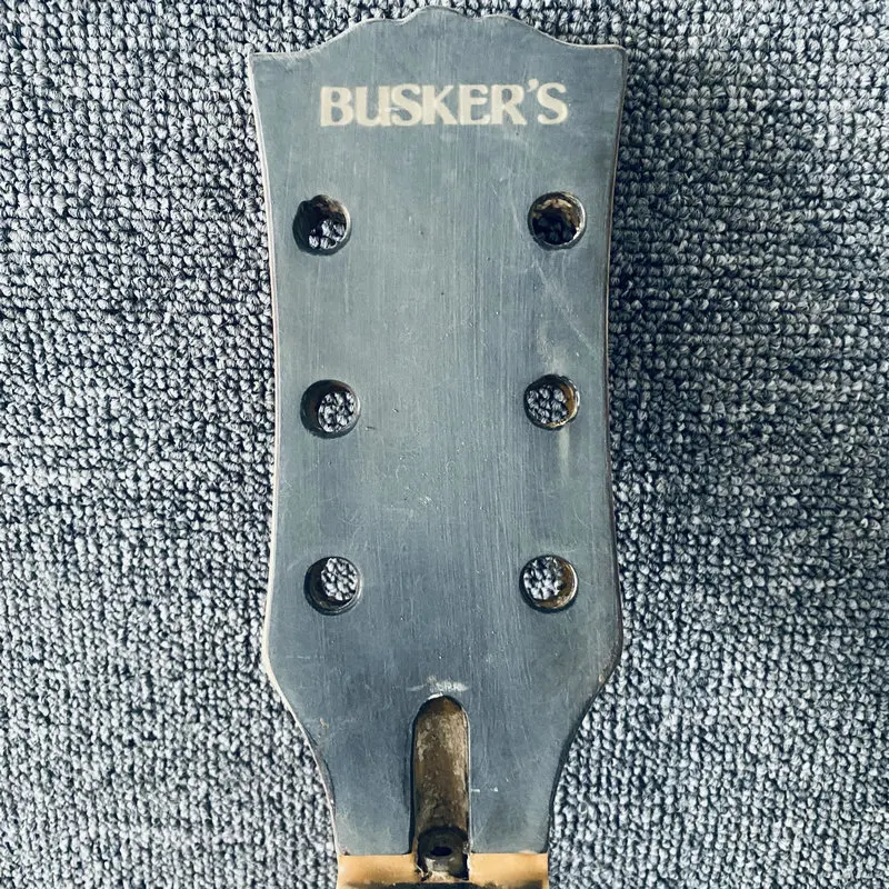 FN347  Busker's Original 6 String Electric Guitar Semi Finishing Guitar Neck Paints Burn in Maple+Rosewood 22 Frets 628mm image 2