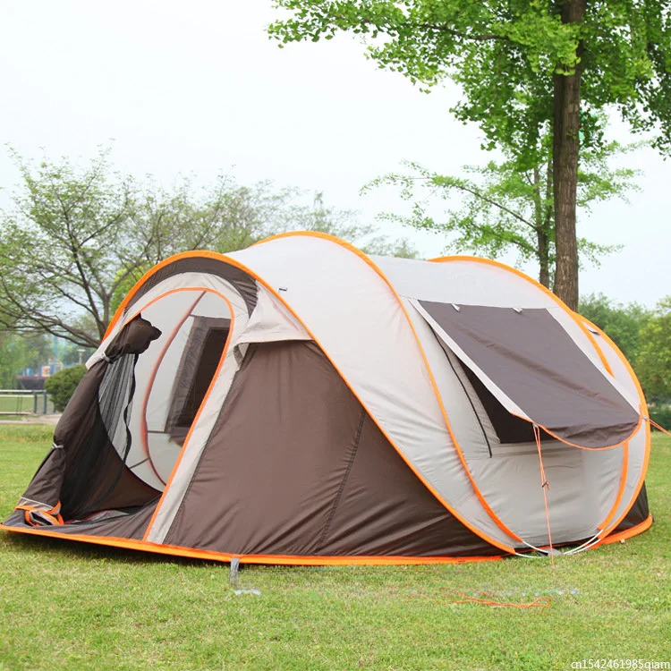 Imagem -06 - Barraca de Acampamento ao ar Livre Totalmente Automática Tenda de Instalação Instantânea Sun Shelter para Família 34 Pessoas Estações