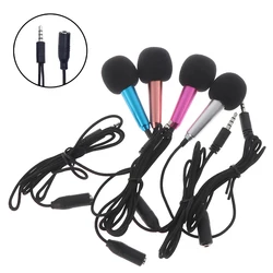 Mini Microphone Handheld Microfon 3.5mm Stereo Studio KTV Karaoke Portable Mikrof For Phone Laptop PC Desktop Audio Microphones