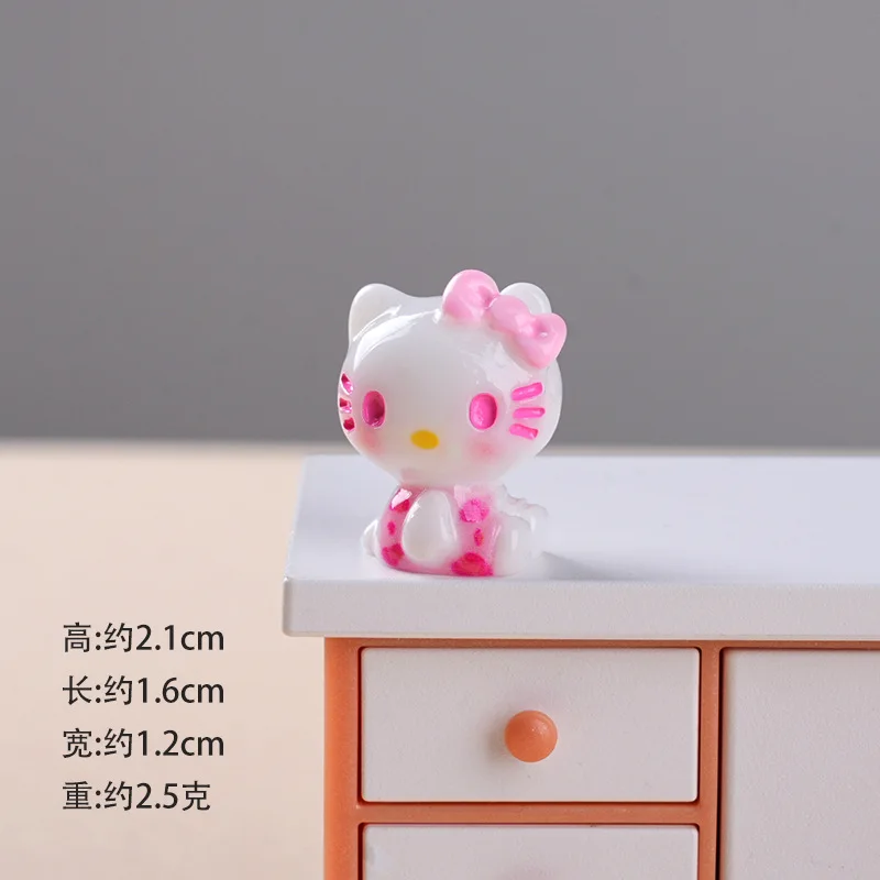 Hello Kitty Ornaments Summer Rainbow Candy Series Toys Cute KT Cats Anime Figure Doll Model Toys