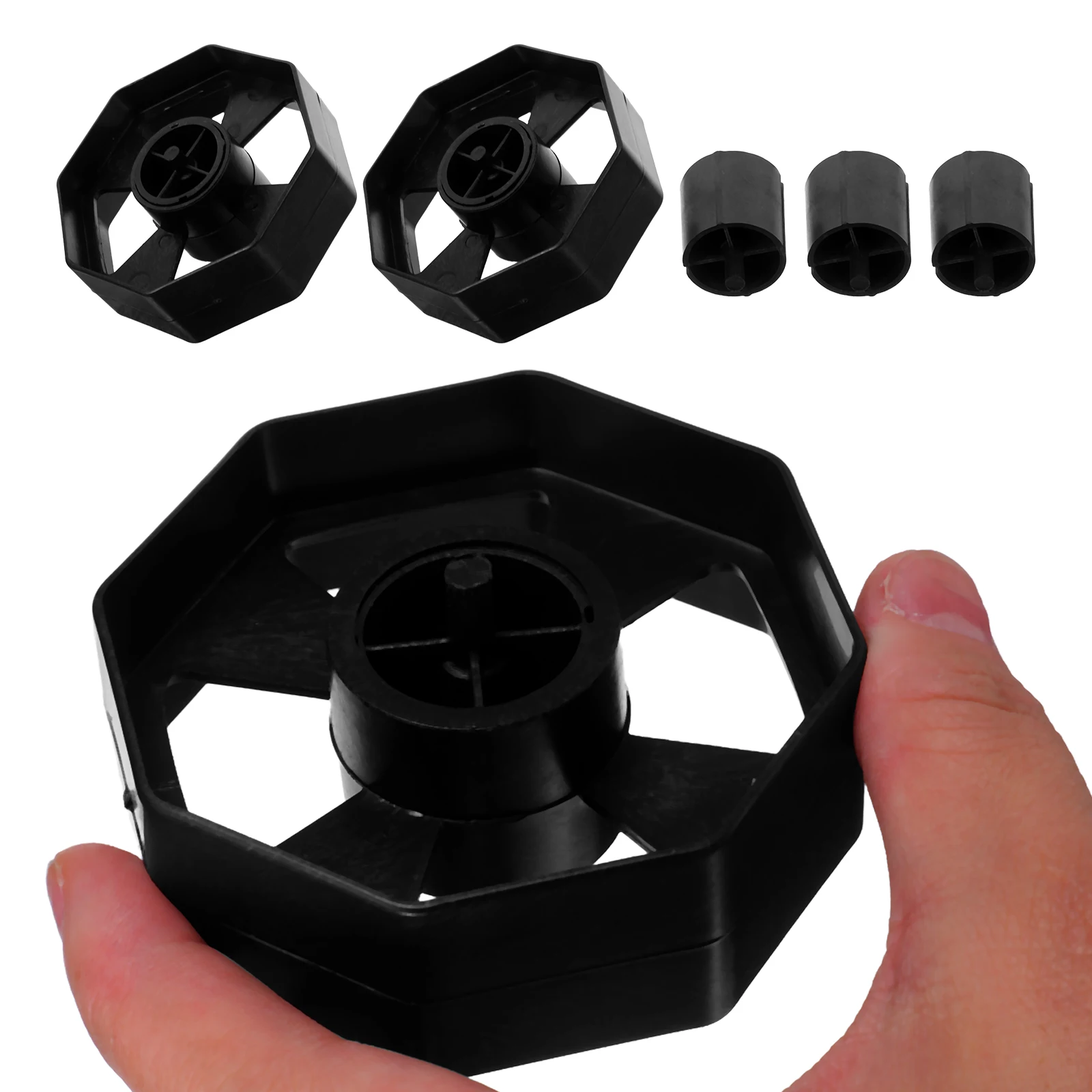 3 set Desktop Tape Holder Rolling Replacement Wheel Smooth Dispensing Movable Roller Core Adhesive Tape Dispenser