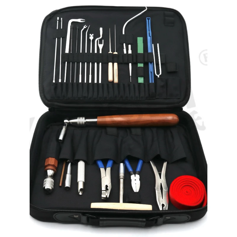 

1802 27-piece set of tools, toolbox, tuning kit, piano tuning repair and finishing tool