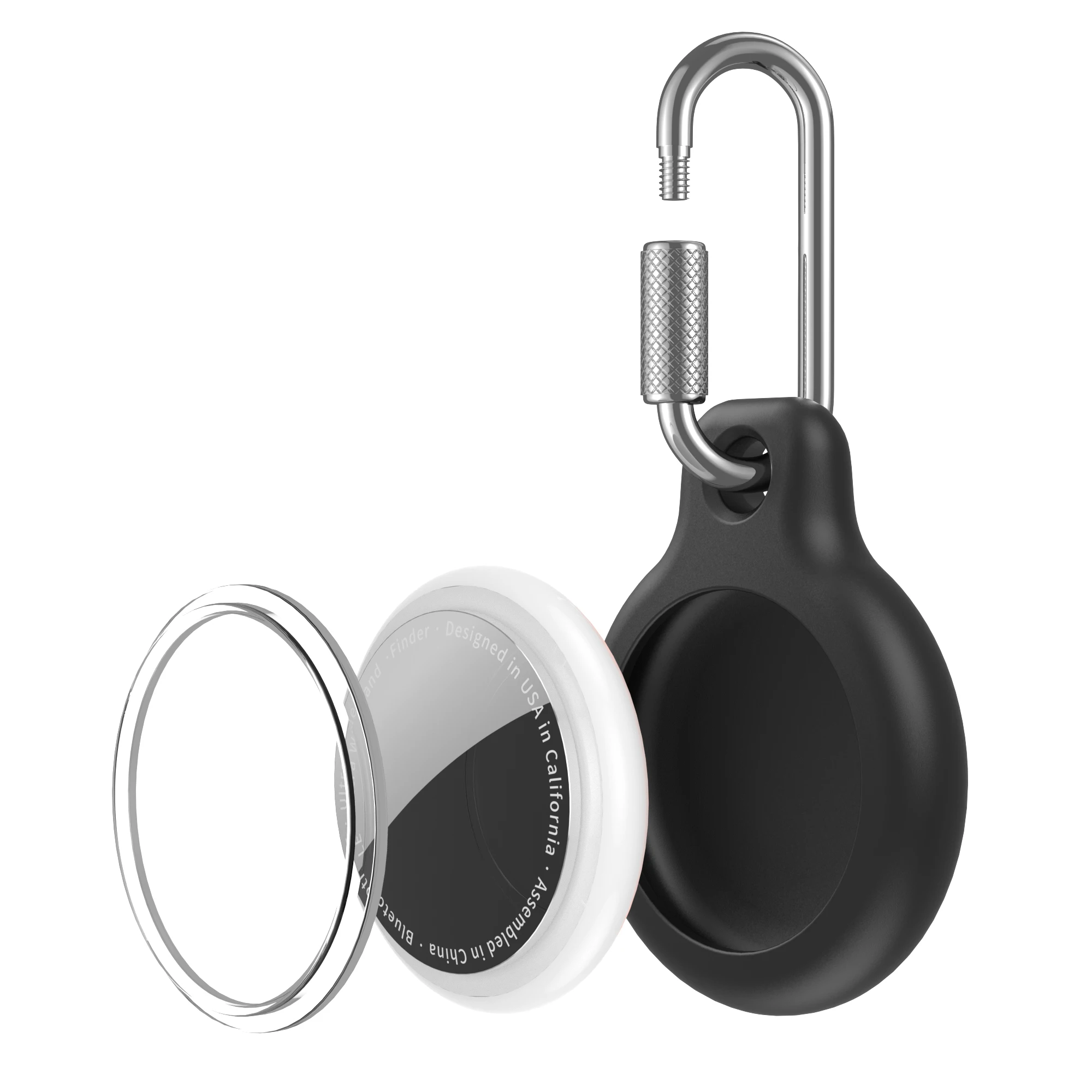 For Apple Airtag Case With Secure Carabiner Clip PC Shell Holder Shock-Resistant Waterproof Cover For Apple Airtag Case for Key