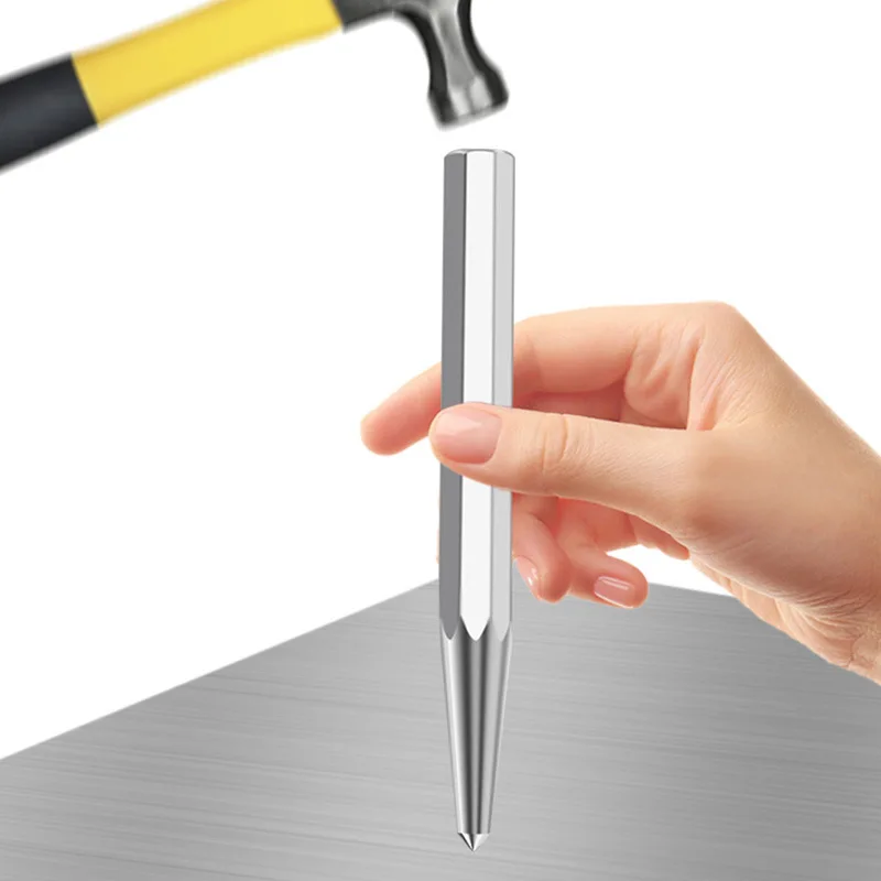 Octagonal Center Punch Locator Fitter Chisel Punch Metal Drilling Mark Cone Punch High Hardness Punching Positioning Punch