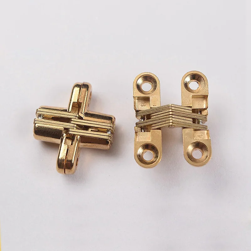 1pcs Zinc Alloy Cross Hinge Table Folding Hinge Cabinet Door Invisible Hidden Hinge Dining Table Cross