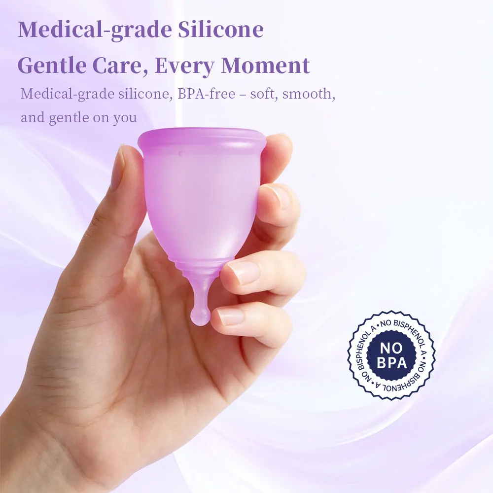 Medical Grade Silicone Menstrual Cup Small Large Size Reusable Soft Leakproof Period Cup Feminine Hygiene Product For Women