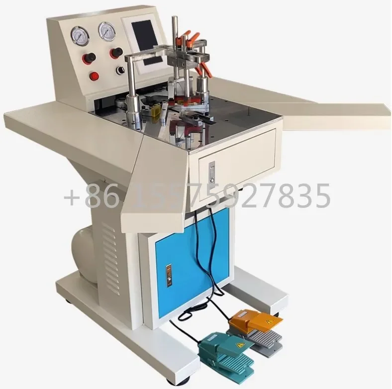 CNc nailing angle machine/Automatic cnc desktop pneumatic photo frame right angle corner nailing machine