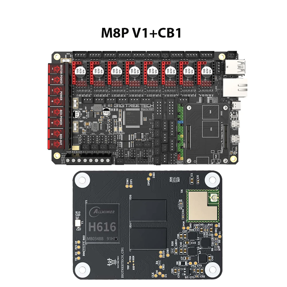 BIGTREETECH Manta M8P V2.0 Moederbord STM32H723ZE 32bit voor Klipper Raspberry Pi Voor Voron V0 Ender 3 3D Printer Control Board