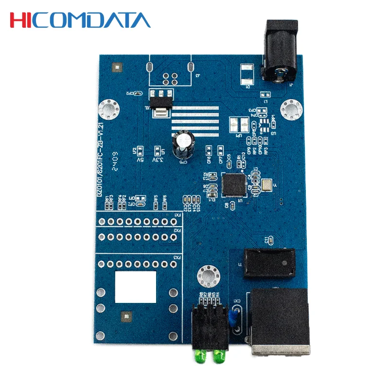 HICOMDATA 1000M Gigabit Media Converter Dual Sc Port Optical Fiber Transciever PCBA