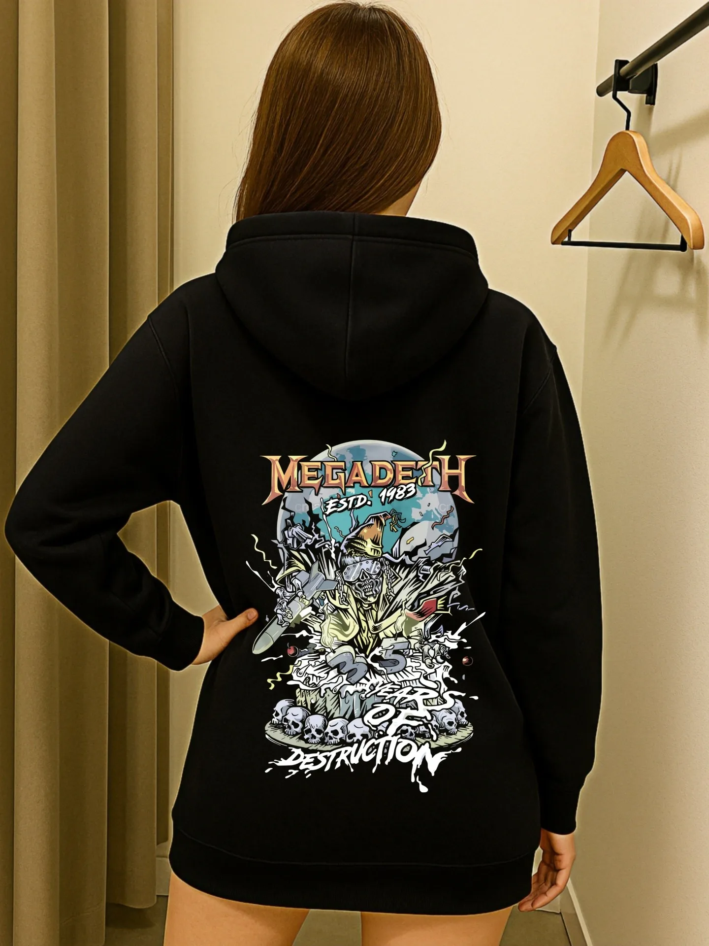 Grafische hoodie dames, esthetisch ontwerp, fleece gevoerd, casual dagelijks gebruik, voor jonge mannen