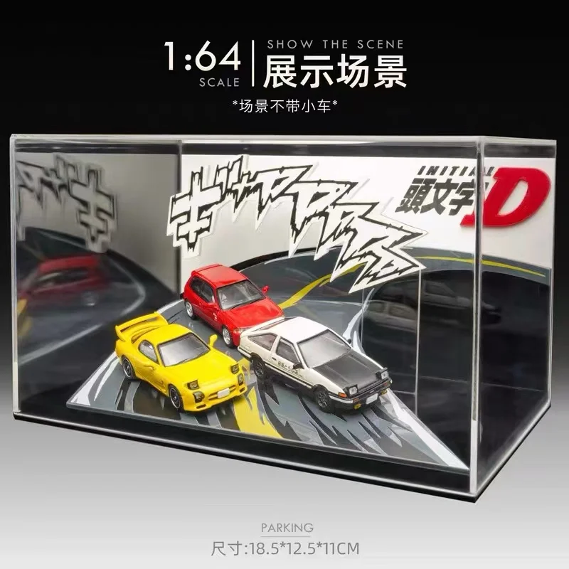 MoreArt 1:64 Original co-design first text D theme acrylic model high-end display box - car not included