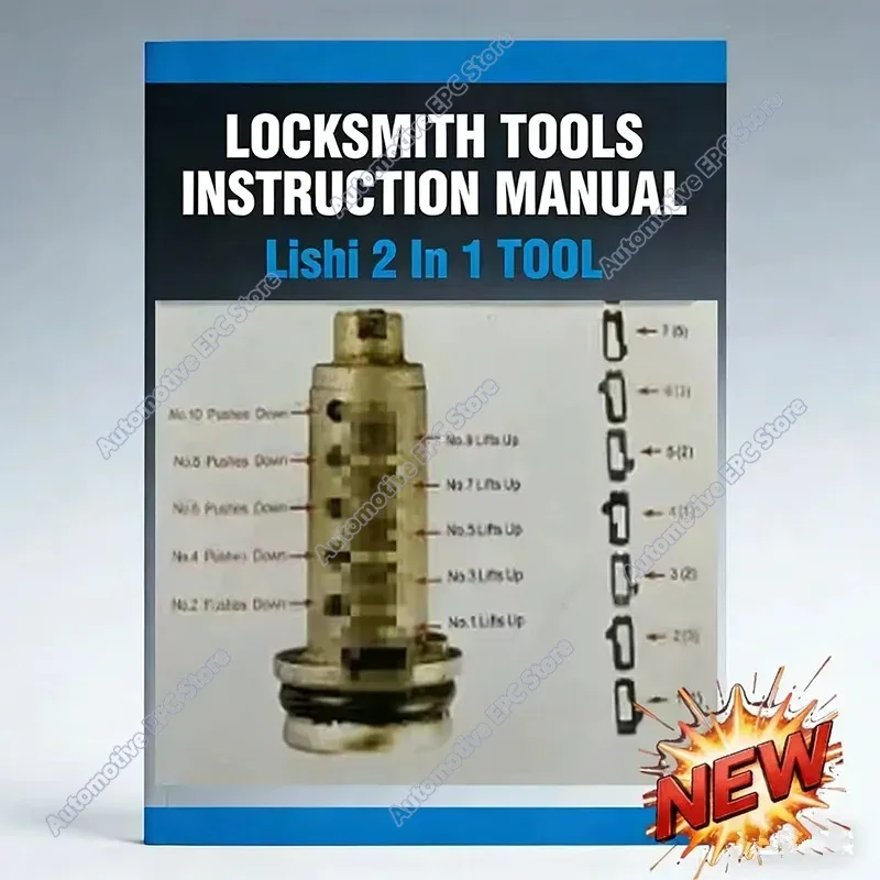 2026 hot selling newest  for  Lishi 2-in-1 Locksmith Tool User Manual Book Instruction Guide for Automotive Locks And Keys