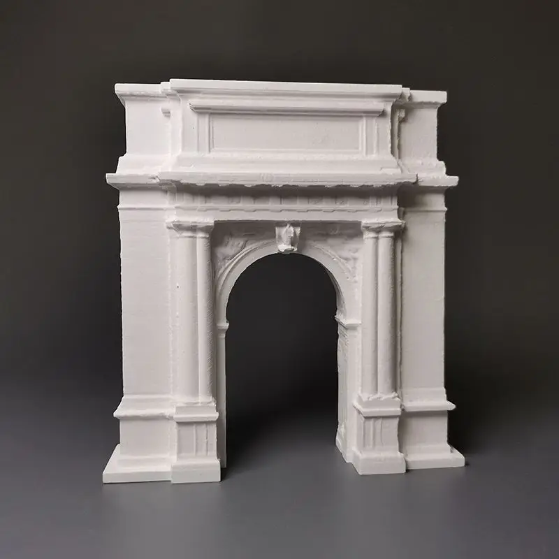 Fujigu Memorial Arch Shallow Relief Plaster 3D Decorative Wall Art Home Ornament