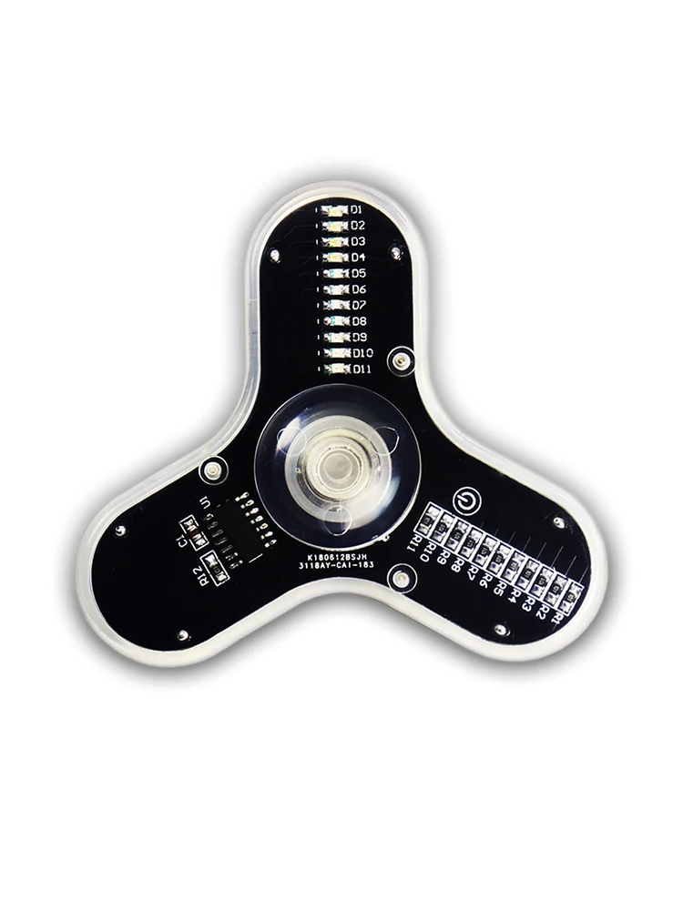 Kit supérieur électronique de bricolage, fabrication gyroscopique du bout des doigts LED, Kit de bricolage amusant, soudage supérieur, composants électroniques, Kit de circuits imprimés