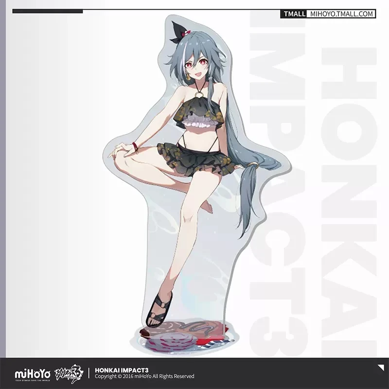3D Game Honkai Impact 3 Cosplay Standbeeld Zomer Cruise Accessoires Anime Badmode Stand Bronya Kiana Acryl Cijfers Ornamenten