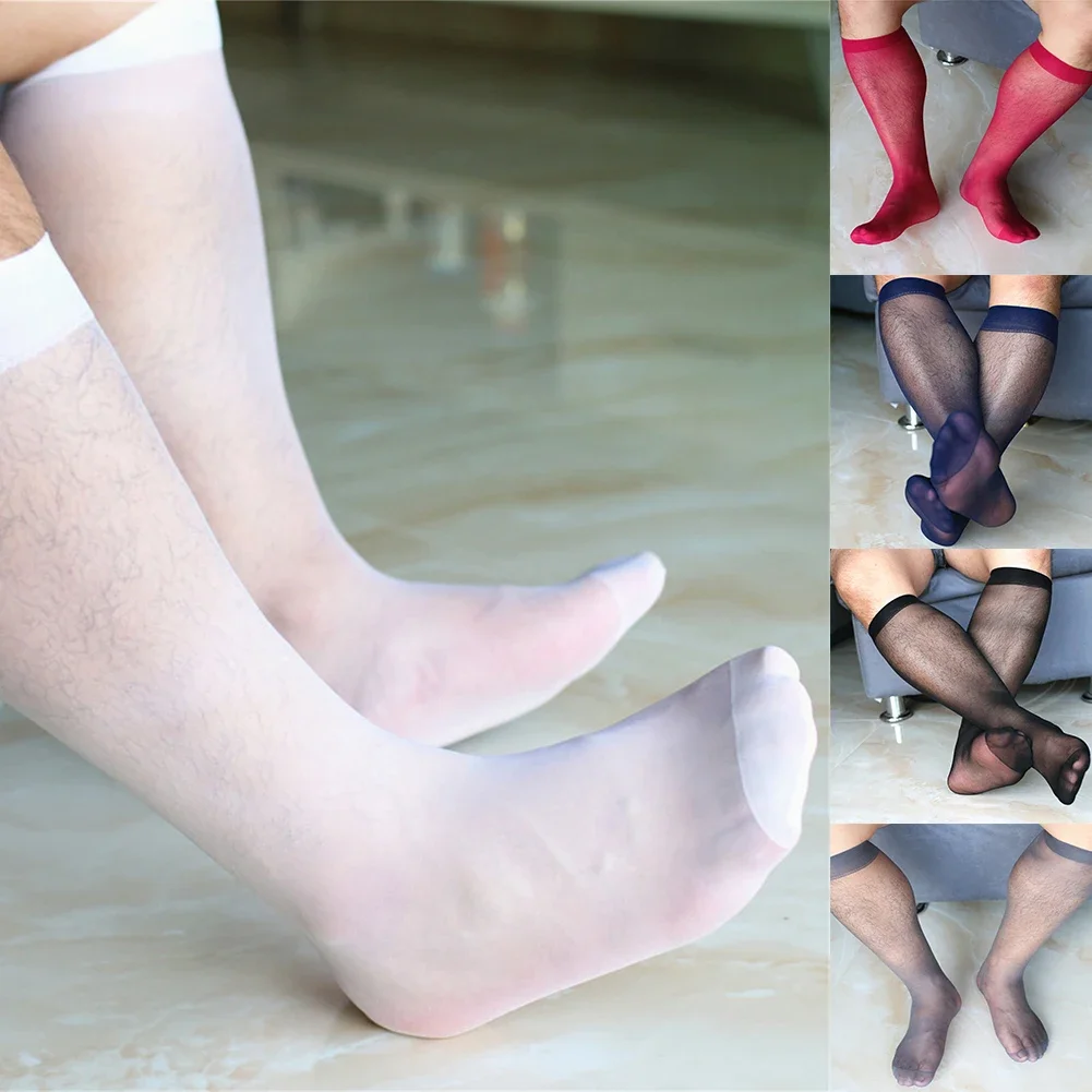 

Clothes Men 's Socks Dress Evening Exotic Formal Transparent Tube Socks Ultra Thin Business Wear Suit Gentlemen