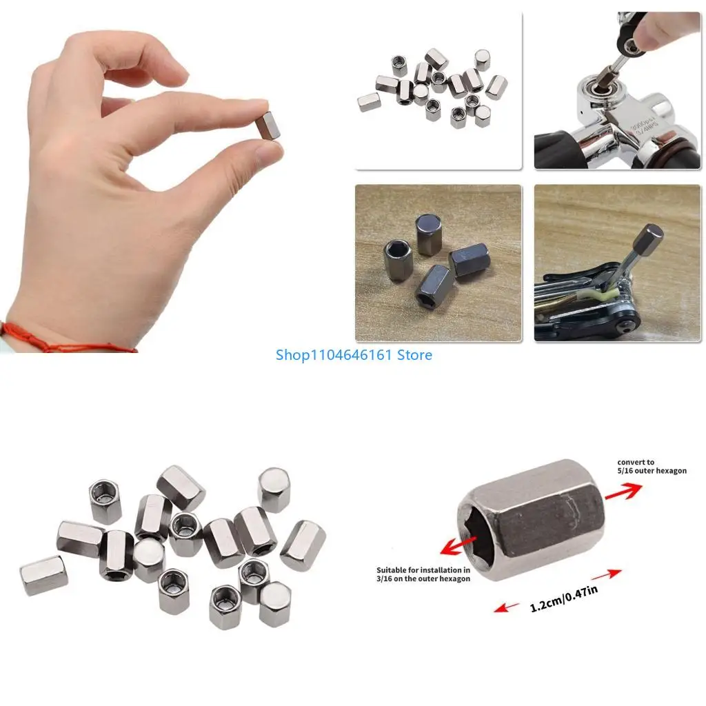 Coupling Metal Steel 3/16 to 5/16 Hexagonal Adapters Repair Tool