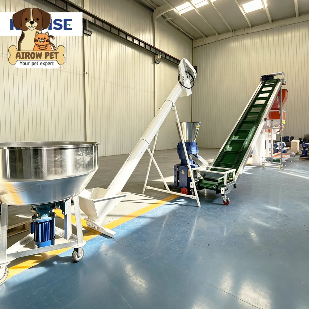 AIROW Mini Feed Pellet Manufacturing Plant for Chicken Cattle Sheep Rabbit and Animal Feed Processing
