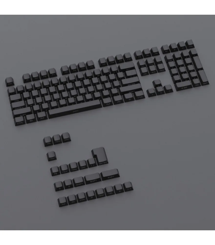 

Keycap 0EM Height Keycap Black ABS Small Full Set Side Engraved Characters Luminous 131 Keys