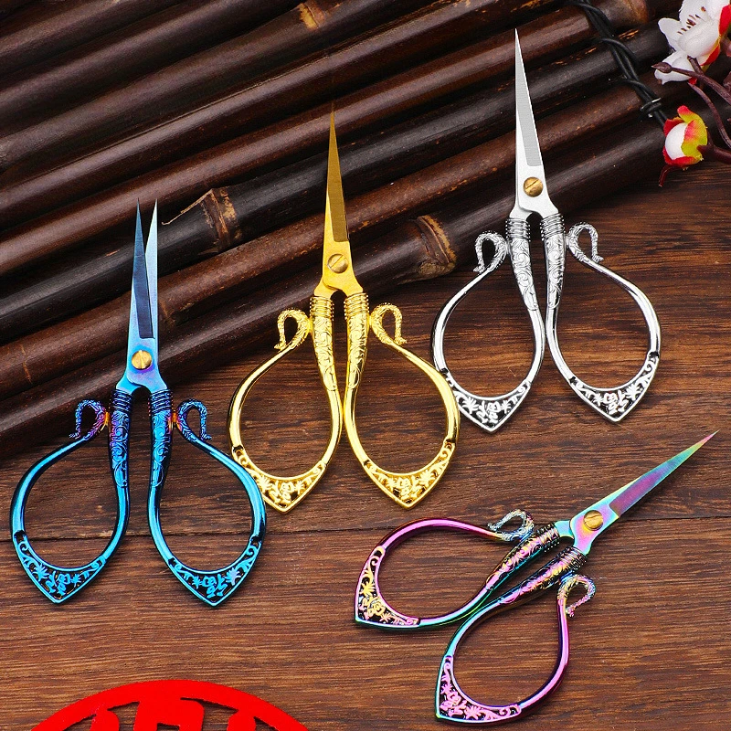 

Stainless Steel Vintage Scissors Sewing Fabric Cutter Embroidery Scissors Tailor Scissor Cross Stitch Cutting Sewing Accessories