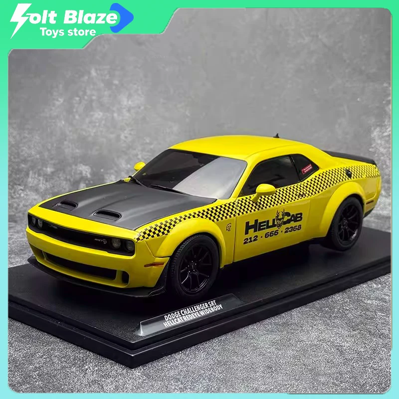 

Модель автомобиля Solido 1/18 Dodge Challenger SRT Hellcat NYC 2023 с двумя открывающимися дверями, коллекционная модель из литого металла, подарок для мальчика