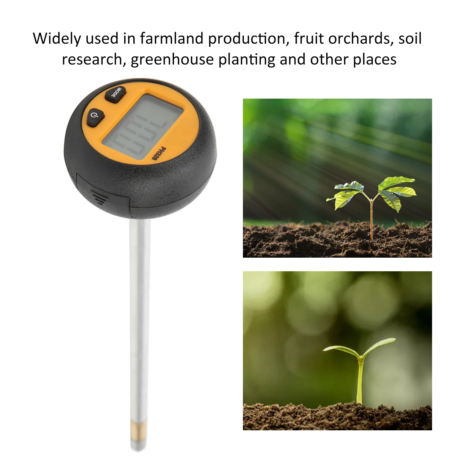 Digital Soil  Meter 2.0PH‑8.5PH Temperature Humidity Tester High Accuracy for Farmland Orchard Greenhouse Soil  Detector