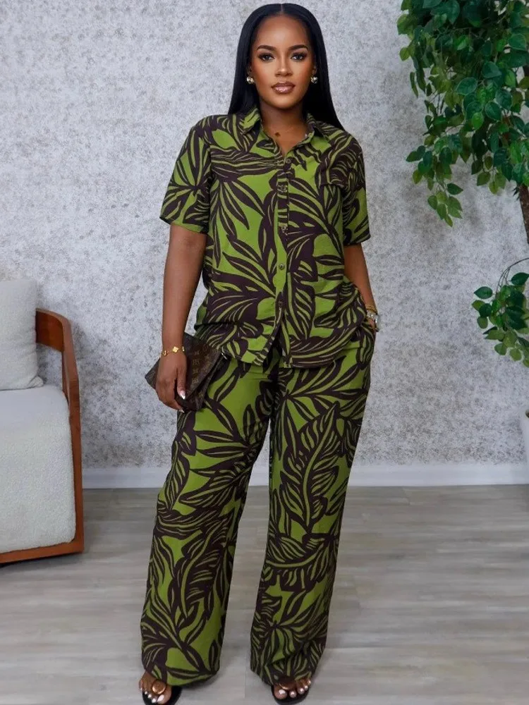 

2 Piece Women Sets Matching Sets Two Pieces Sets Top And Wide Leg Pants Suits Outfits Clothing 2025 New Arrival Summer Autumn
