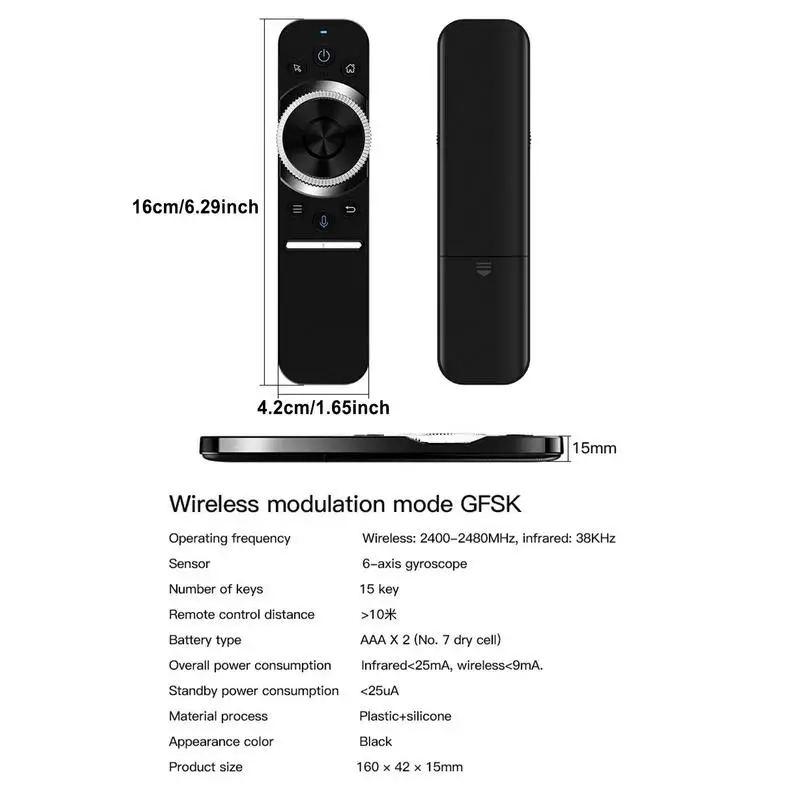 Air Mouse Remote Control Voice Remote Wireless Remote Control Multifunction 2.4G Mini Wireless Controller Smart TV Remote USB