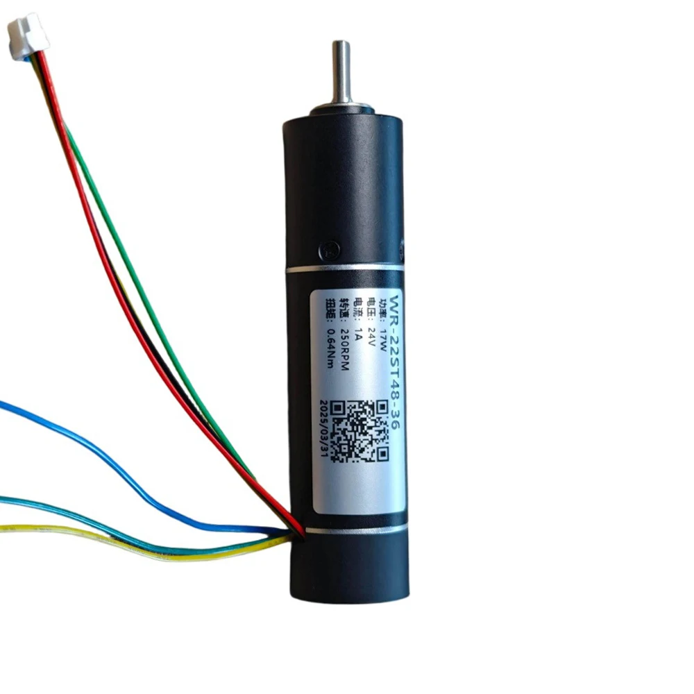 WR22ST48-36 22mm Brushless Motor Coreless Gear Motor 24V 17W 250RPM 0.64Nm 16Bit Encoder Brushless Motor