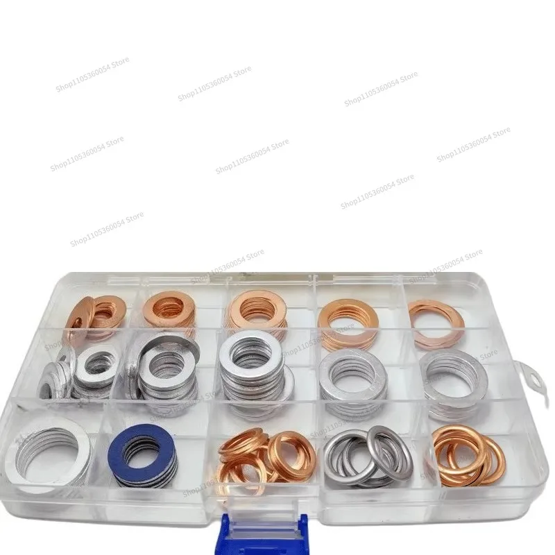 For Automotive General Purpose, Oil Pan Screw Copper Pad Aluminum Pad Combination, Box, Gasket Ring Sealing Pad