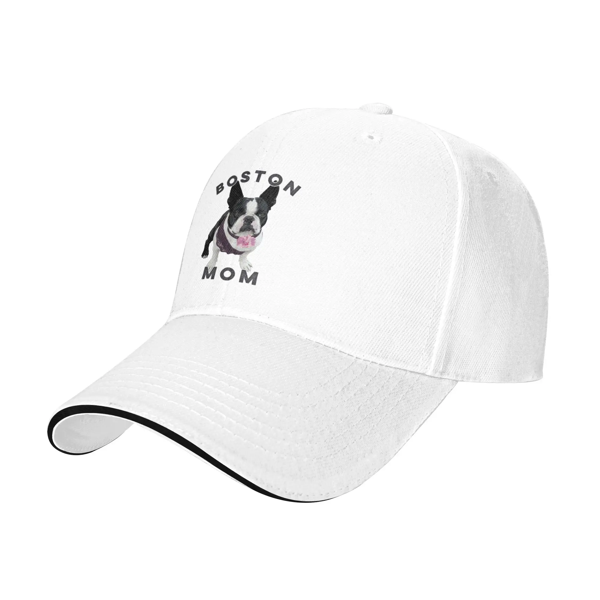 Casual Baseball Cap Boston Terrier Mom Dog Pet Moms  Outdoor Gym Trucker Hat For Men Hot Sale Street Style Snapback Cap