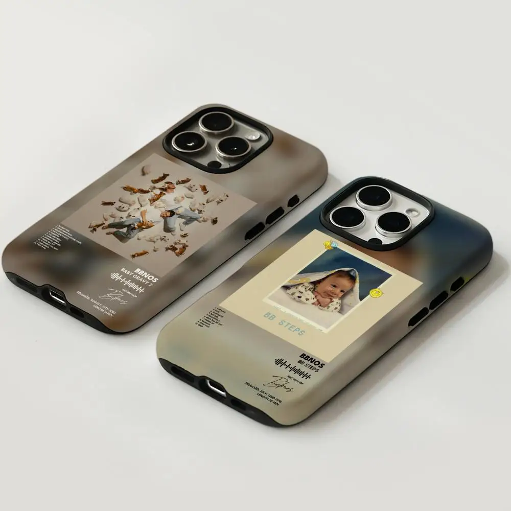 حافظة هاتف لهاتف آيفون 17 16 15 14 13 12 Pro Max Plus لامعة عالية الدقة بطبقة مزدوجة غلاف صلب سائل bbno$ #1