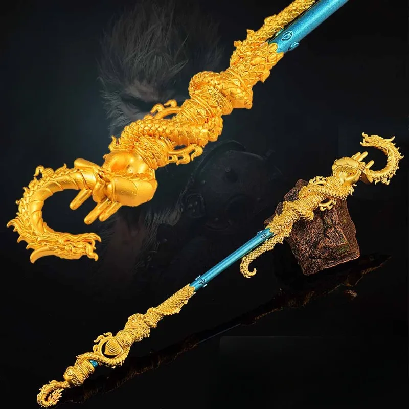 25cm Flying Dragon Treasure Staff Black Myth: WuKong Game Peripheral Metal Weapon Model Accessories Collectible Crafts Gift Toys