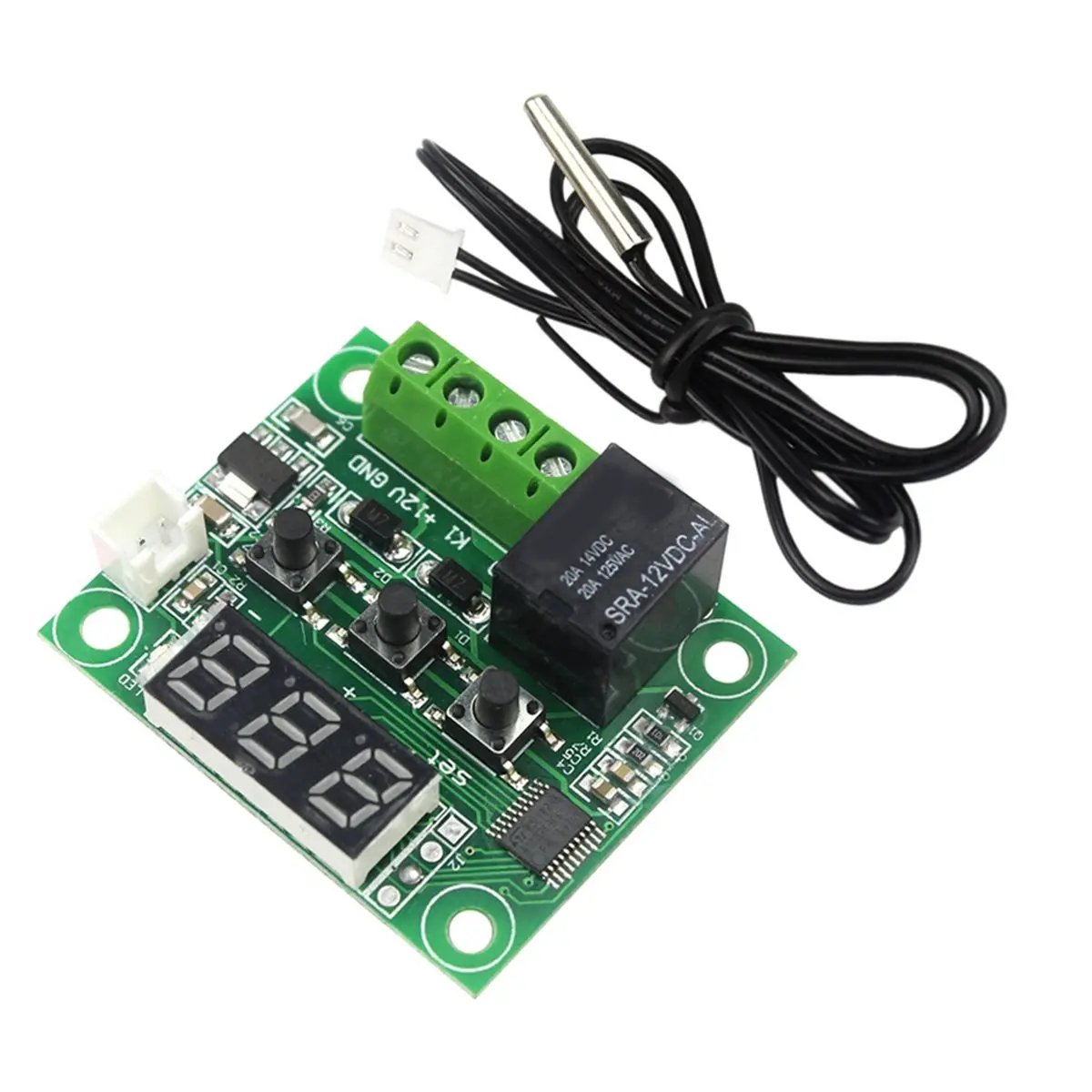 New Electronics 5Pcs W1209 Heat Cool Digital Thermostat Temperature Controller Miniature Thermostat Temperature Control Switch P